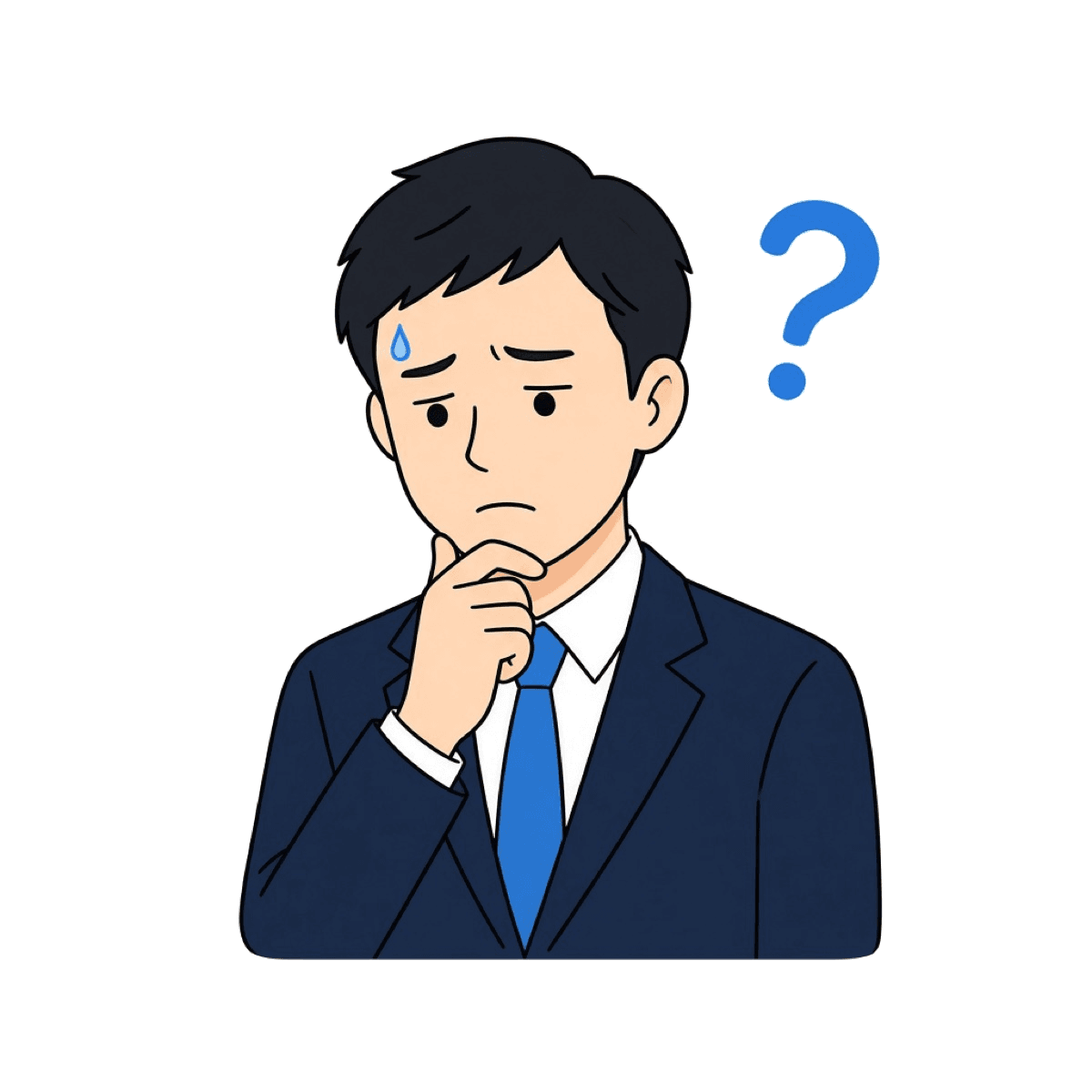 困っている男性